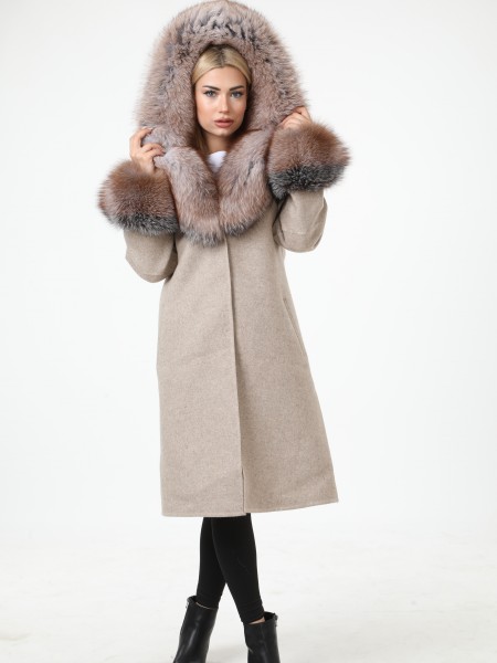 Alpaca Frost Hooded Coat