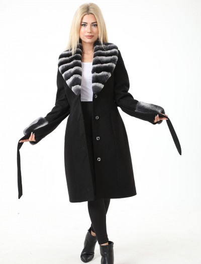 Cashmere Color Collar Sleeve Coat